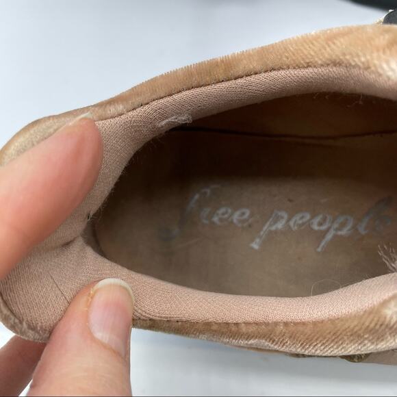 Free People Pink Velvet Platform Velcro Sneakers 37 - Picture 5 of 10
